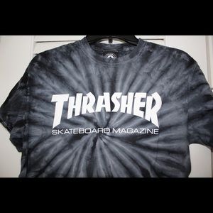 Thrasher Magazine Grey Tie-Dye T-Shirt Skate